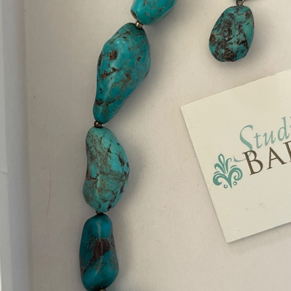 Genuine Turquoise Large Stones  Necklace NICE! - Picture 5 of 7